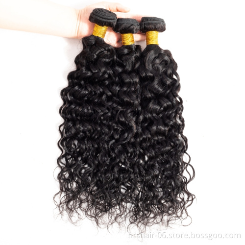 10a grade Peruvian water wave hair crochet braids with human hair wet and wavy
